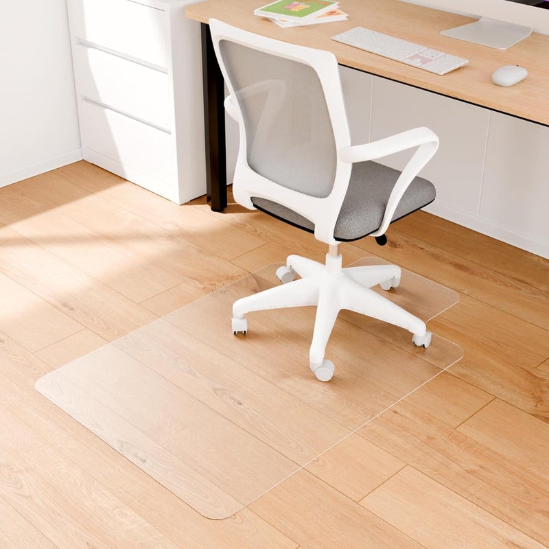 Naturei Chair Mat for Hard Floors – 48" x 30" Clear Plastic Desk Chair Mat, Easy Glide Office Floor Protector for Rolling Chairs, Under Desk Floor Mat for Home and Office (with Lip) - Image 2